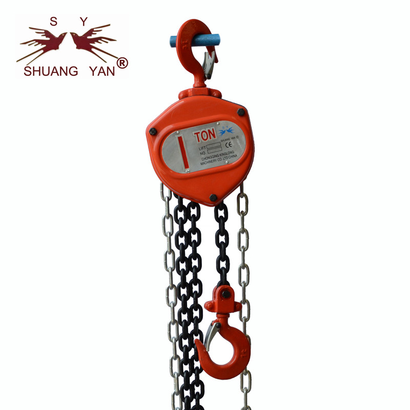 Industrial Hand Lifting Chain Block Round Shape Blue Color Easy Operation